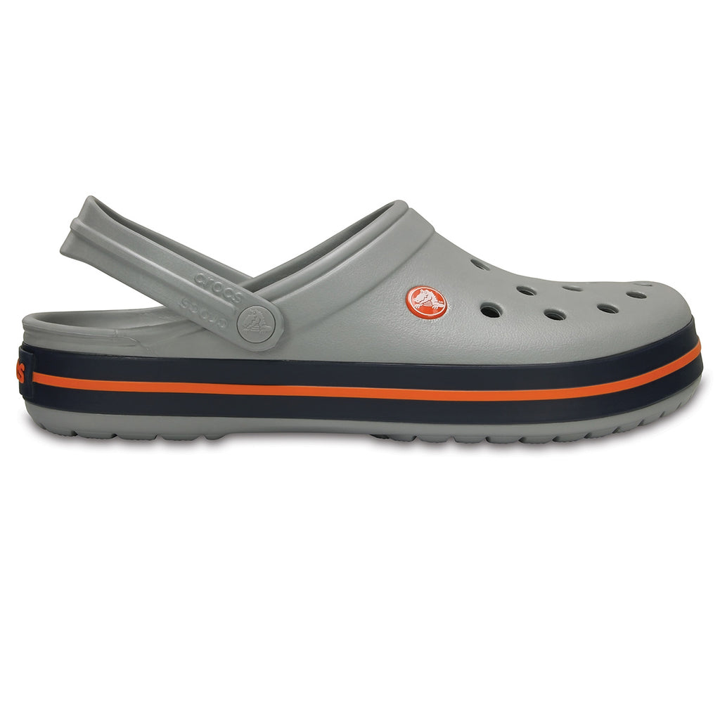 CROCS Crocband Gri Unisex Kenarı Turuncu Çizgili Terlik / Sandalet 11016-01U