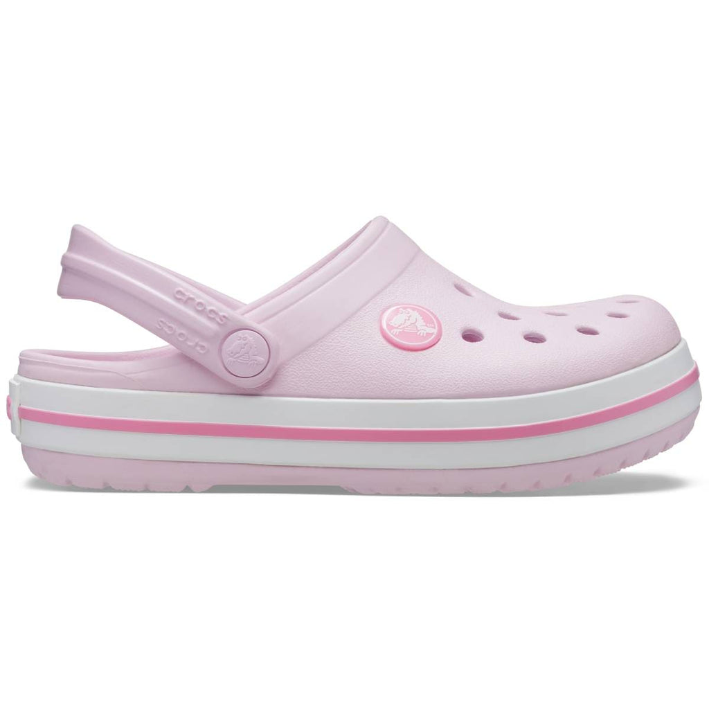 CROCS Crocband Clog Çocuk Pembe Kenarı Pembe Çizgili Terlik / Sandalet