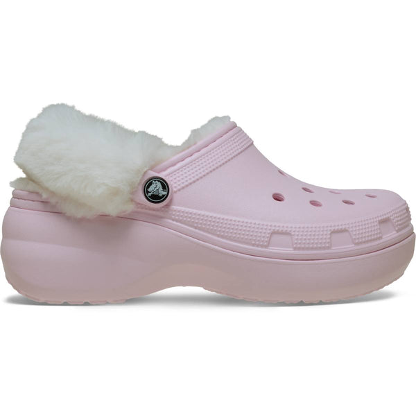 Crocs Classic Platform Fuzz Lined Clog Pink Milk Terlik 212854-6ZW