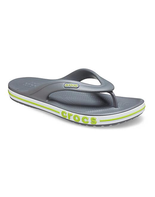 Crocs Bayaband Flip - Slate Grey/Lime Punch 205393-0GX