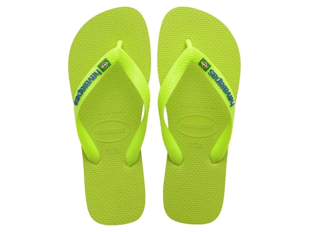 HAVAIANAS Brazil Logo Neon Lime Green/Lime 4149370-7344