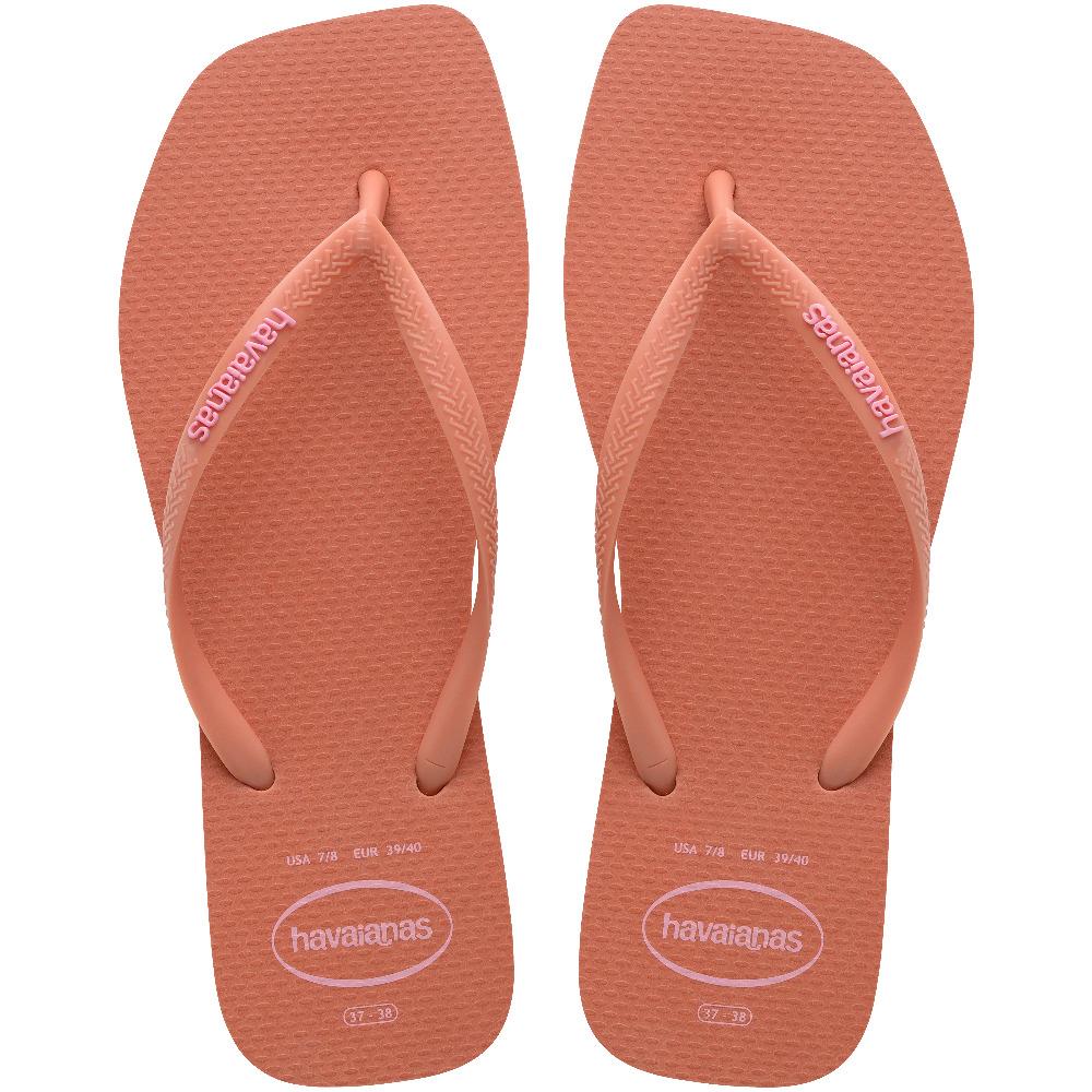 HAVAIANAS Square Logo Pop Up Pink Clay Parmak Arası Terlik 4148959-9259
