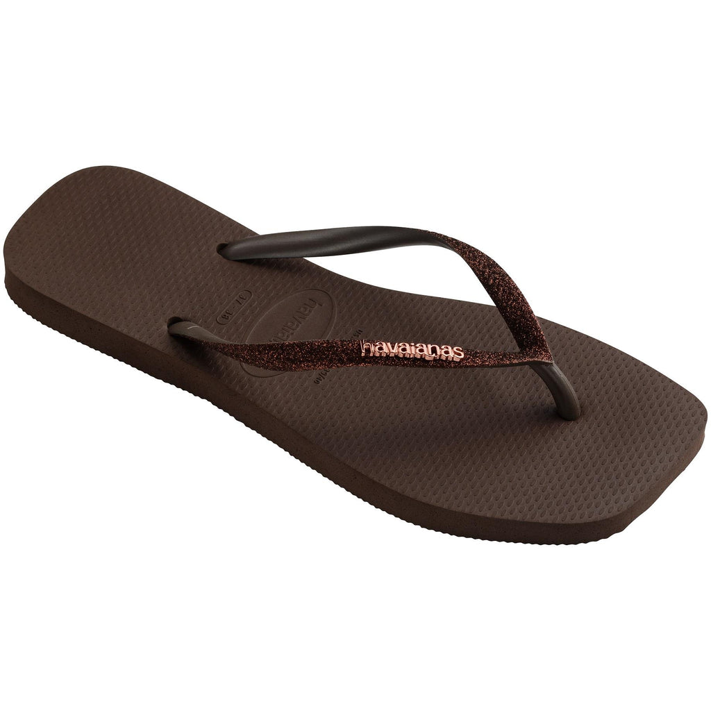 HAVAIANAS Slim Square Glıtter FC Dark Brown 4148102-0727