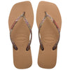 Havaianas Slim Square Logo Metallic Kadın Parmak Arası Terlik 4148257-3581