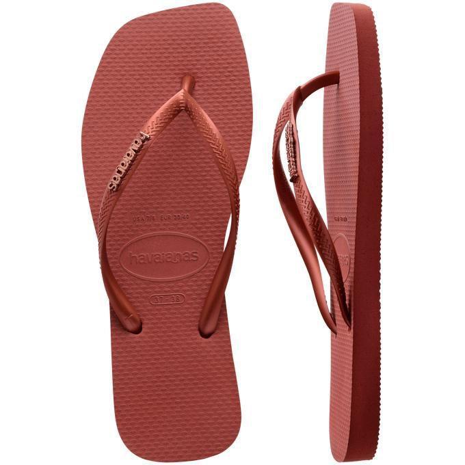 HAVAIANAS Slim Square Logo Metallic Mahogany 4148257-5416