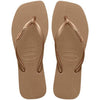 HAVAIANAS Slim Square Logo Metallic Rose Gold/Rose Gold 4148257-5282