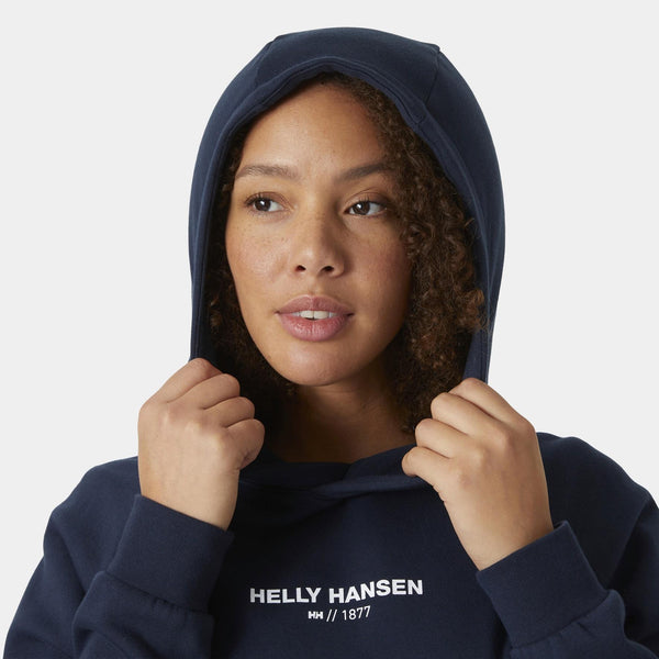 Helly Hansen W Cotton Fleece Hoodie Kadın Kapüşonlu Sweatshirt HHA.54161-Navy