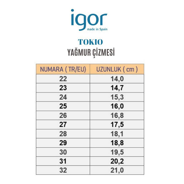 IGOR Tokio Borreguito Çocuk Yağmur Çizmesi W10290-043