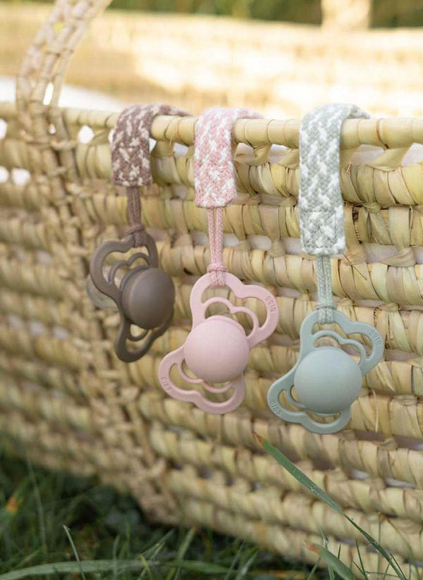 Bibs Baby Paci Braid Emzik Askısı Cloud/Iron