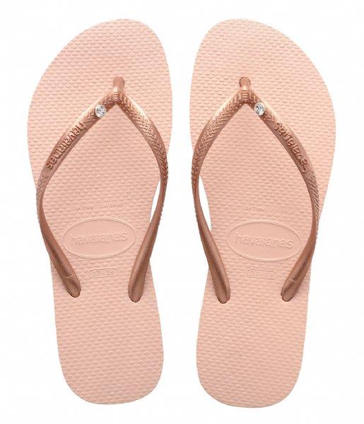 HAVAIANAS Slim Crystal SW II Ballet Rose Terlik 4145651-0076