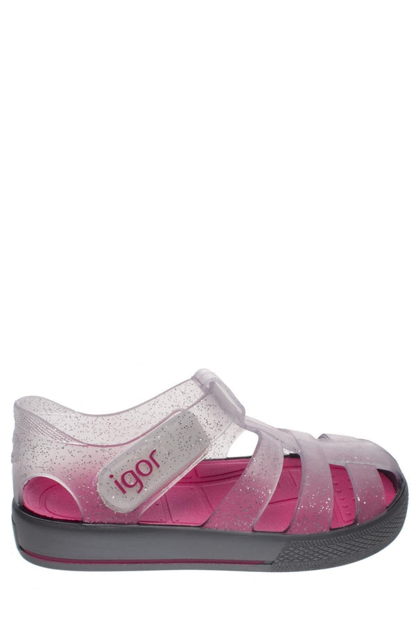 IGOR Star Simli Gri Fuşya Çocuk Sandalet S10171-075