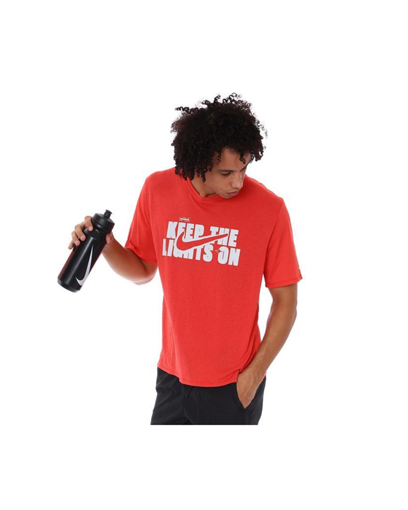Nike M Nk Df Wr Miler Gx Ss Erkek Kırmızı Koşu Tişört DD5276-605