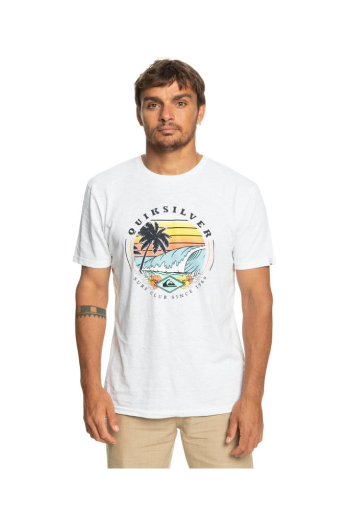 Quiksilver Qssurfclubıı M Tees Erkek Beyaz Tişört EQYZT07282B